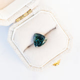 LSKU026: Australian Sapphire, 2.03ct Trillion Cut, Green/Teal Parti