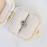 LSKU027: Australian Sapphire, 0.60ct Oval Rose Cut, Green/Yellow/Blue Parti