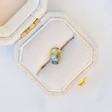 LSKU028: Australian Sapphire, 0.75ct Oval Rose Cut, Green/Yellow/Teal Parti