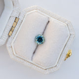 LSKU043: Australian Sapphire, 0.72ct Round Cut, Light Blue/Teal Parti