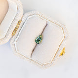 LSKU033 Australian Sapphire, 0.57ct Pear Cut, Green/Teal Parti