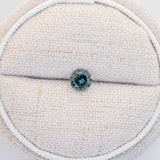 LSKU038: Australian Sapphire, 0.70ct Round Cut, Deep Blue/Teal/Green Parti