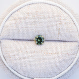 LSKU042: Australian Sapphire, 0.60ct Round Cut, Honey Green/Yellow Parti