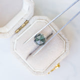 LSKU046: Australian Sapphire, 1.17ct Round Rose Cut, Teal/Green