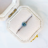 LSKU053: Australian Sapphire, 0.34ct Round Cut, Teal/Blue Parti