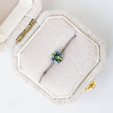 LSKU057: Australian Sapphire, 0.33ct Round Cut, Green/Yellow Parti