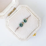 LSKU064: Australian Sapphire, 0.60cts Round Cut, Green/Yellow Parti, Matched Pair