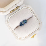 LSKU065: Australian Sapphire, 0.63cts Trilliant Cut, Deep Blue, Matched Pair