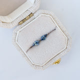 LSKU067: Australian Sapphire, 0.36cts Kite Cut, Blue/Yellow Parti, Matched Pair