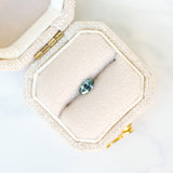 LSKU072: Australian Sapphire, 0.32ct Marquise Cut, Deep Teal Blue Parti