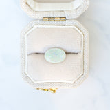 LSKU075: Australian Opal, 0.64ct Oval Cabochon Cut, Green/Yellow/Blue
