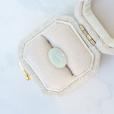 LSKU075: Australian Opal, 0.64ct Oval Cabochon Cut, Green/Yellow/Blue