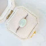 LSKU075: Australian Opal, 0.64ct Oval Cabochon Cut, Green/Yellow/Blue