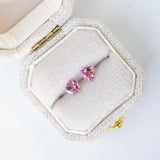 LSKU078: Tourmaline, 0.44cts Trilliant Cut, Pink, Matched Pair