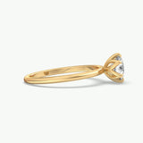 V677 - Lotus Basket Solitaire Ring Of Round Stone
