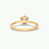 V677 - Lotus Basket Solitaire Ring Of Round Stone