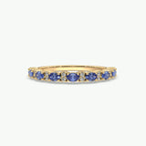 V684 - Wedding Band Of Oval & Round Stones