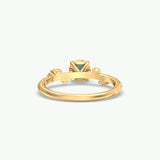 V726 - Scattered Solitaire Ring Of Round Stones, Cloudlet Ring Edition 2
