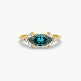 V740 - Cluster Ring Of Marquise & Round Brilliant Stones