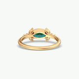 V740 - Cluster Ring Of Marquise & Round Brilliant Stones