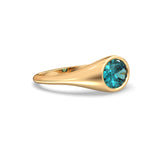 V754 - East-West Bezel Ring Of Oval Stone