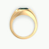 V754 - East-West Bezel Ring Of Oval Stone