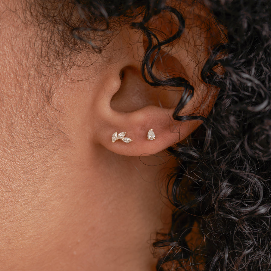 Mini Earrings - Pear Diamonds