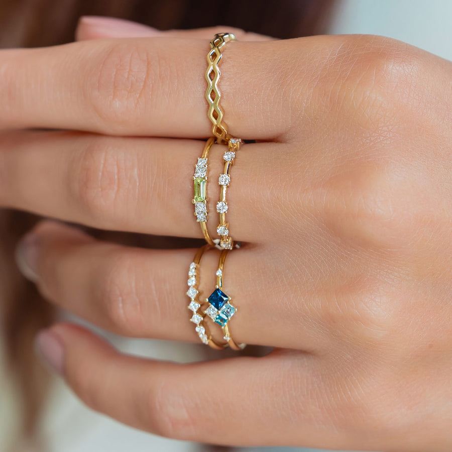 Ocean Cluster Ring - Raelyn Rose Jewellery