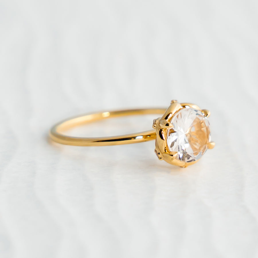 Rose Lace Ring - White Sapphire - Raelyn Rose Jewellery