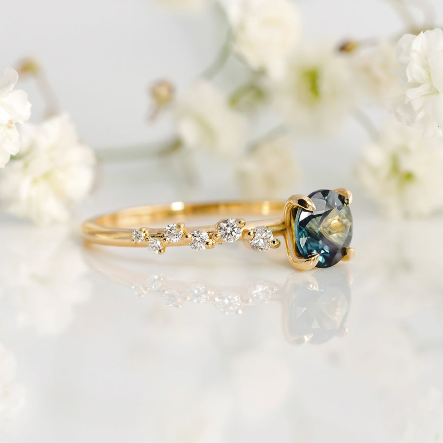 Sage Ring - 1.03ct Round Sapphire - Raelyn Rose Jewellery