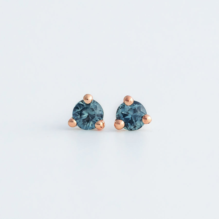 Mini Earrings - 3mm Sapphire
