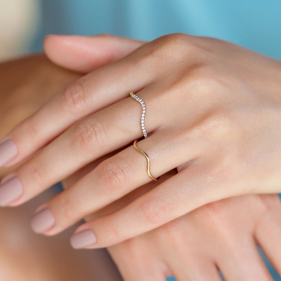 Diamond Wave Ring - Rings - Raelyn Rose Jewellery