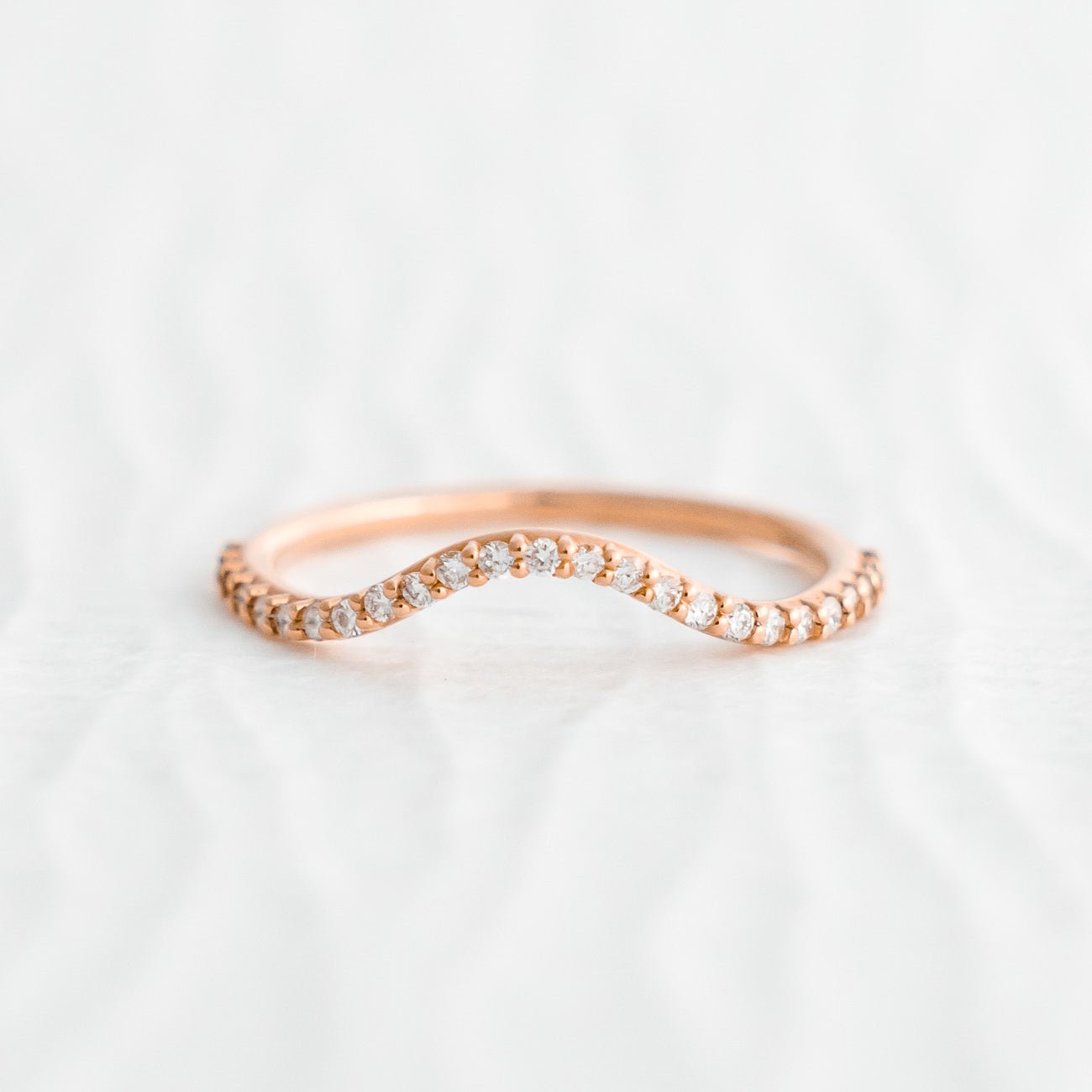 Diamond Wave Band – Curved Wedding Ring Raelyn Rose Jewellery