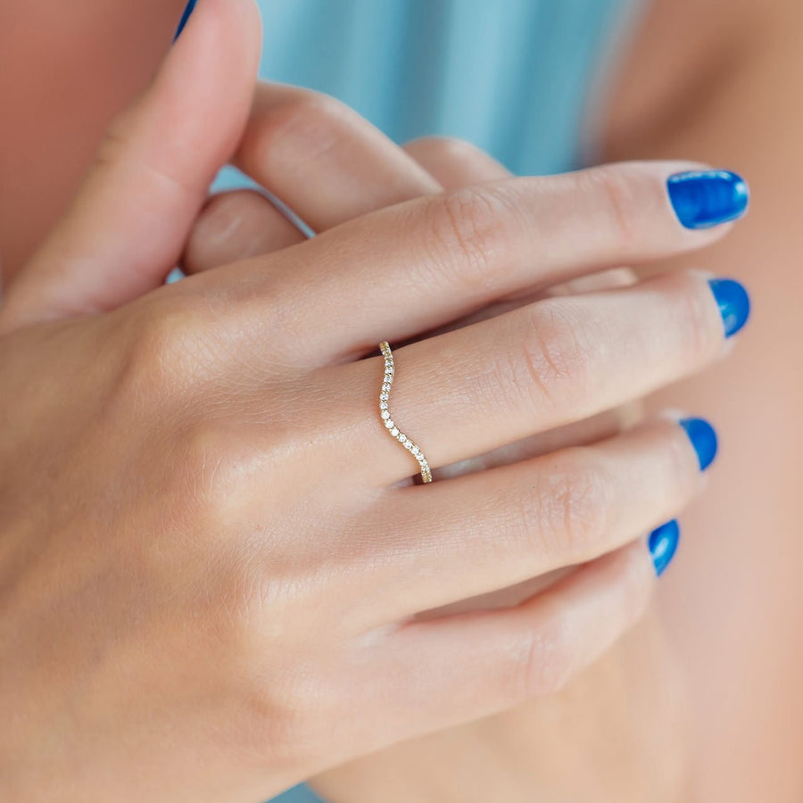 Diamond Wave Ring - Rings - Raelyn Rose Jewellery