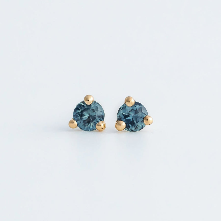 Mini Earrings - 3mm Sapphire - Earrings - Raelyn Rose Jewellery