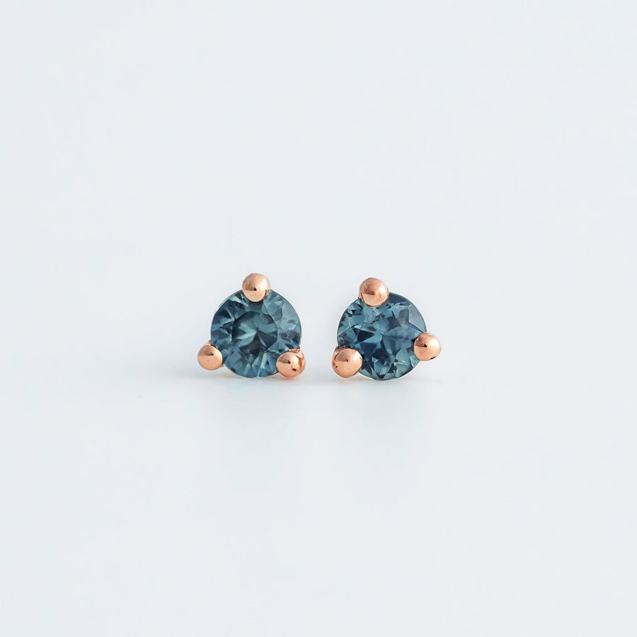 Mini Earrings - 3mm Sapphire - Earrings - Raelyn Rose Jewellery
