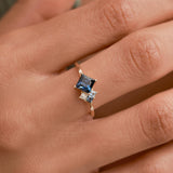 Ocean Cluster Ring - 0.90ct Sapphire - Rings - Raelyn Rose Jewellery