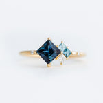 Ocean Cluster Ring - 0.90ct Sapphire - Rings - Raelyn Rose Jewellery