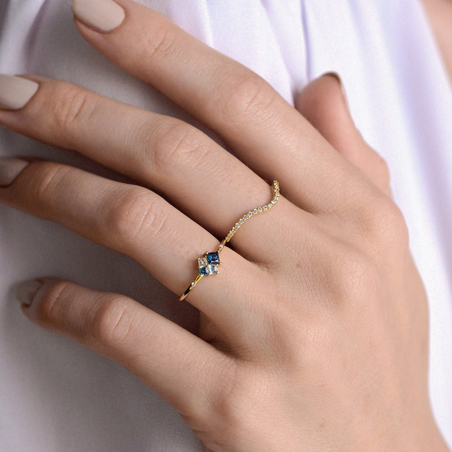 Ocean Cluster Ring - Rings - Raelyn Rose Jewellery