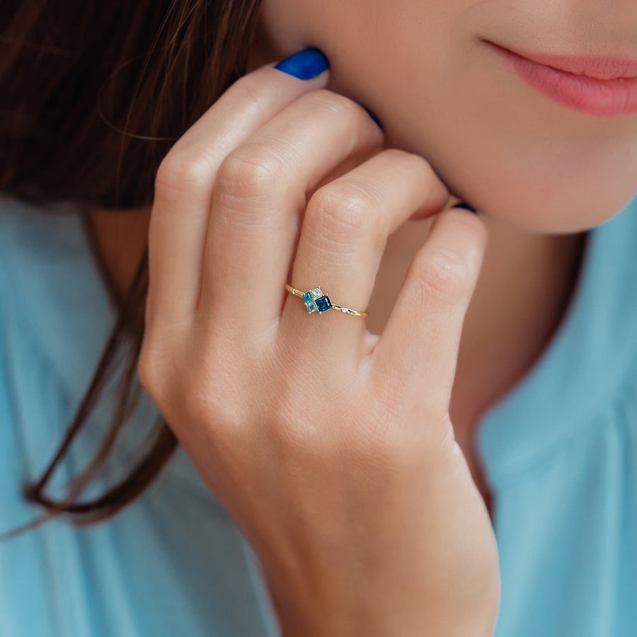 Ocean Cluster Ring - Rings - Raelyn Rose Jewellery