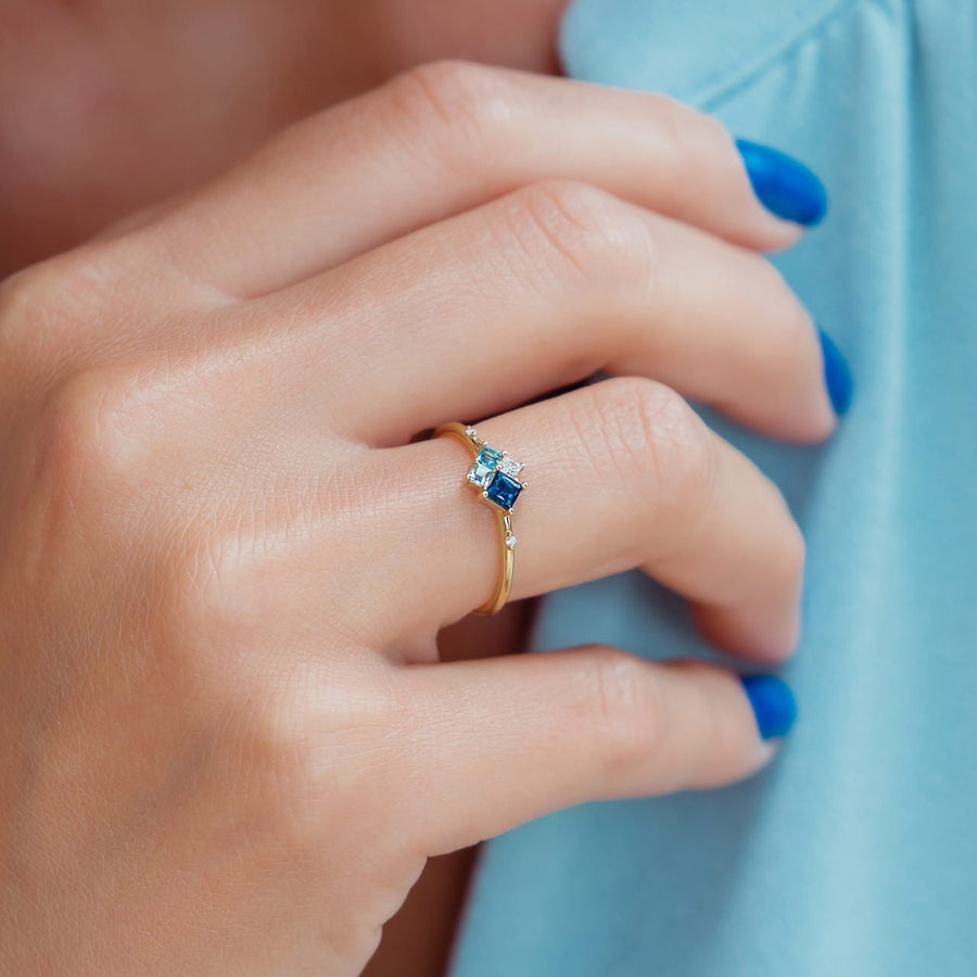 Ocean Cluster Ring - Rings - Raelyn Rose Jewellery