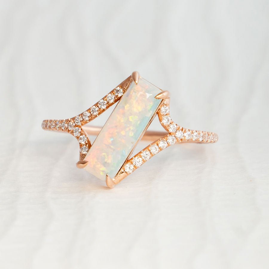Opal Snow Trail Ring - Rings - Raelyn Rose Jewellery