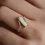 Opal Snow Trail Ring - Rings - Raelyn Rose Jewellery