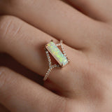 Opal Snow Trail Ring - Rings - Raelyn Rose Jewellery