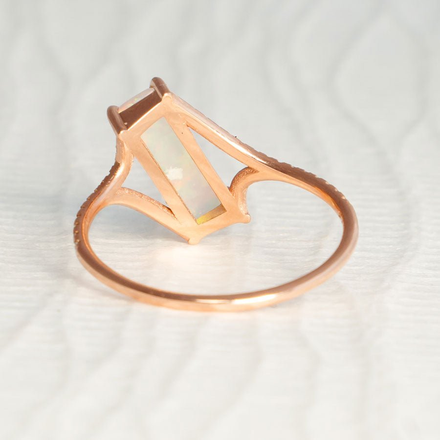 Opal Snow Trail Ring - Rings - Raelyn Rose Jewellery