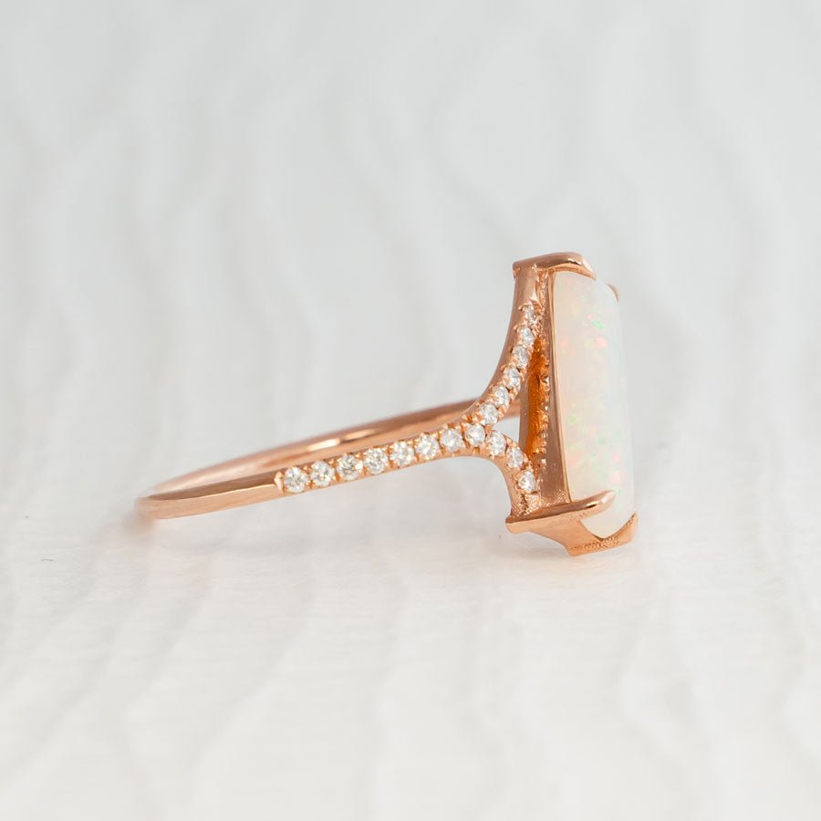 Opal Snow Trail Ring - Rings - Raelyn Rose Jewellery