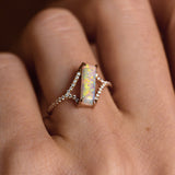Opal Snow Trail Ring - Rings - Raelyn Rose Jewellery
