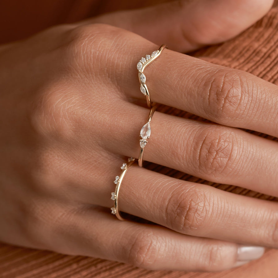 Petal Ring - Moonstone - Raelyn Rose Jewellery
