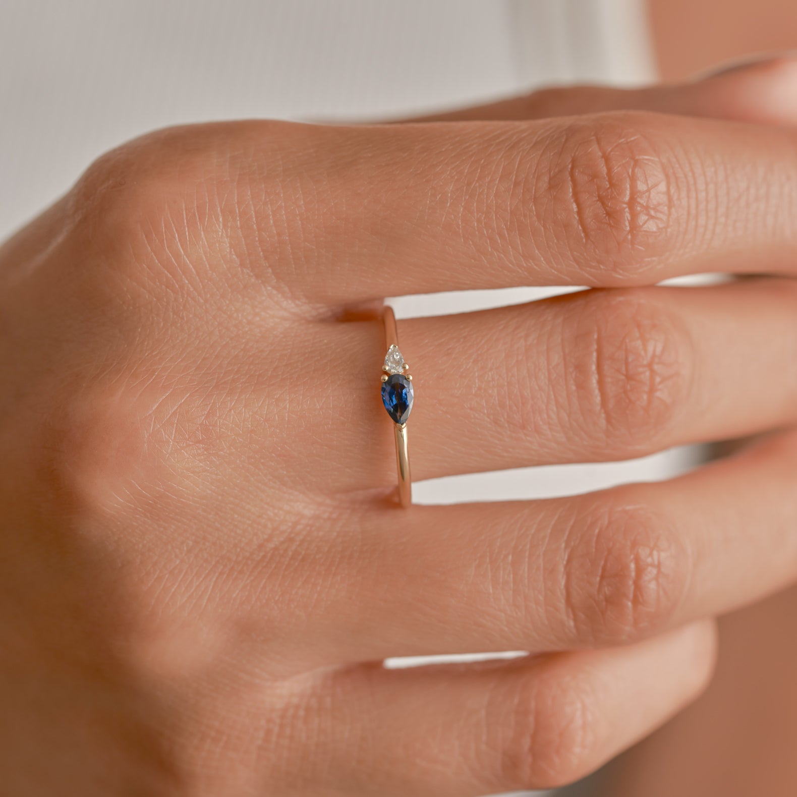 Petal Ring - Sapphire - Rings - Raelyn Rose Jewellery