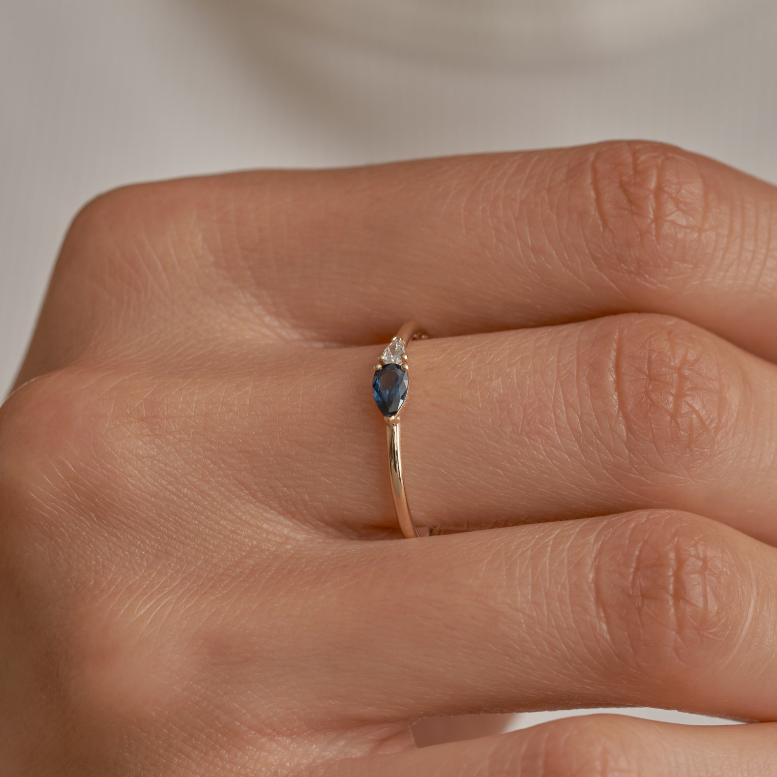 Petal Ring - Sapphire - Rings - Raelyn Rose Jewellery
